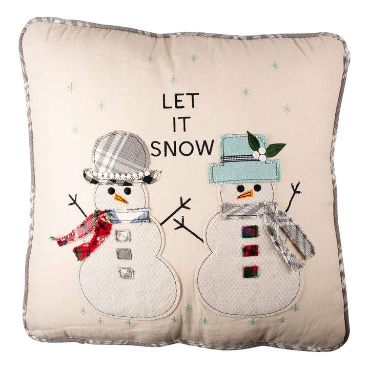 Snowman Let It Snow Pillow for wholesale by Glory Haus