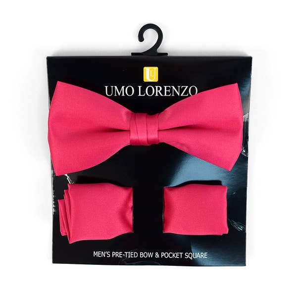 Selini New York - Wholesale Bow Tie - Men's - 100% Poly Satin Men's Banded Bow Tie and Hanky2