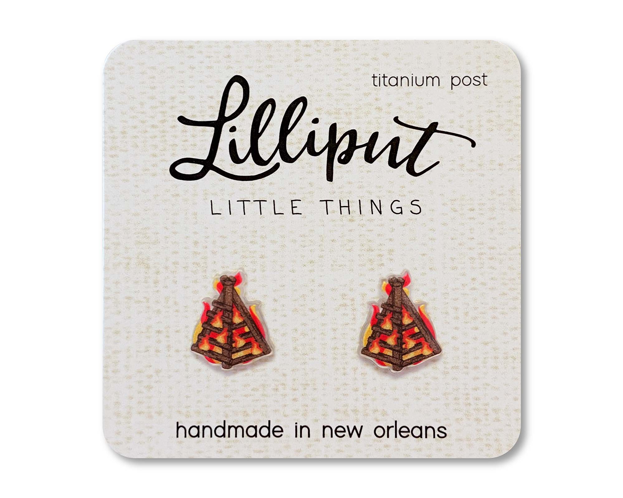 Lilliput Little Things - Wholesale Stud/Post Earrings - Bonfire Earrings
