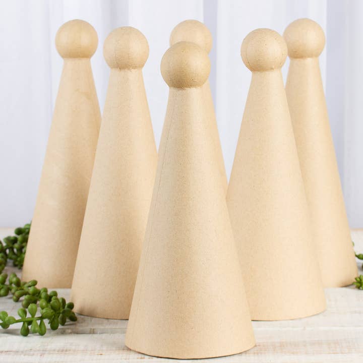 Factory Direct Craft - Wholesale Ornament - 9-1/2" x 4" Paper Mache Angel Doll Body Cone