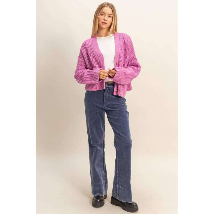 HYFVE - Wholesale Cardigan - Women's - Oversized Ribbed Sweater Cardigan7