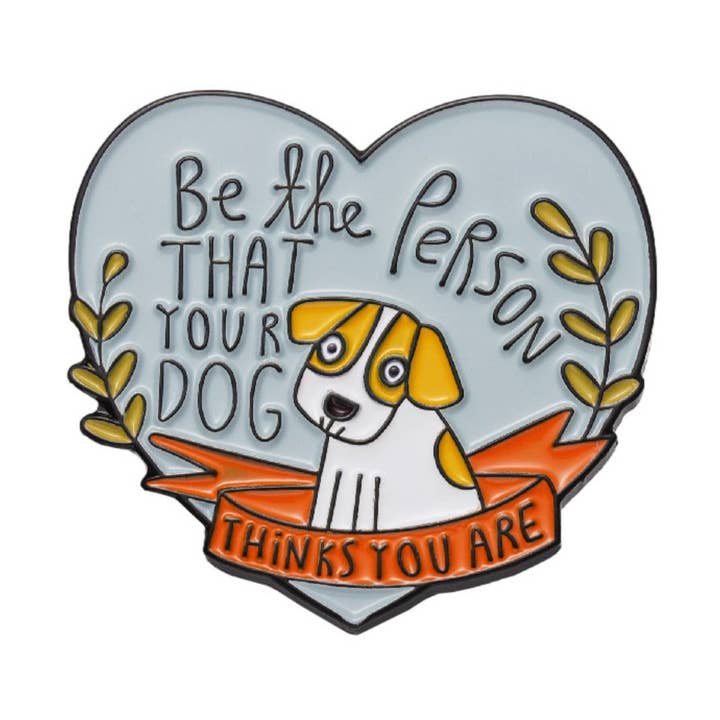 Dog Lover’s Heart Enamel Pin for wholesale by Magia Design