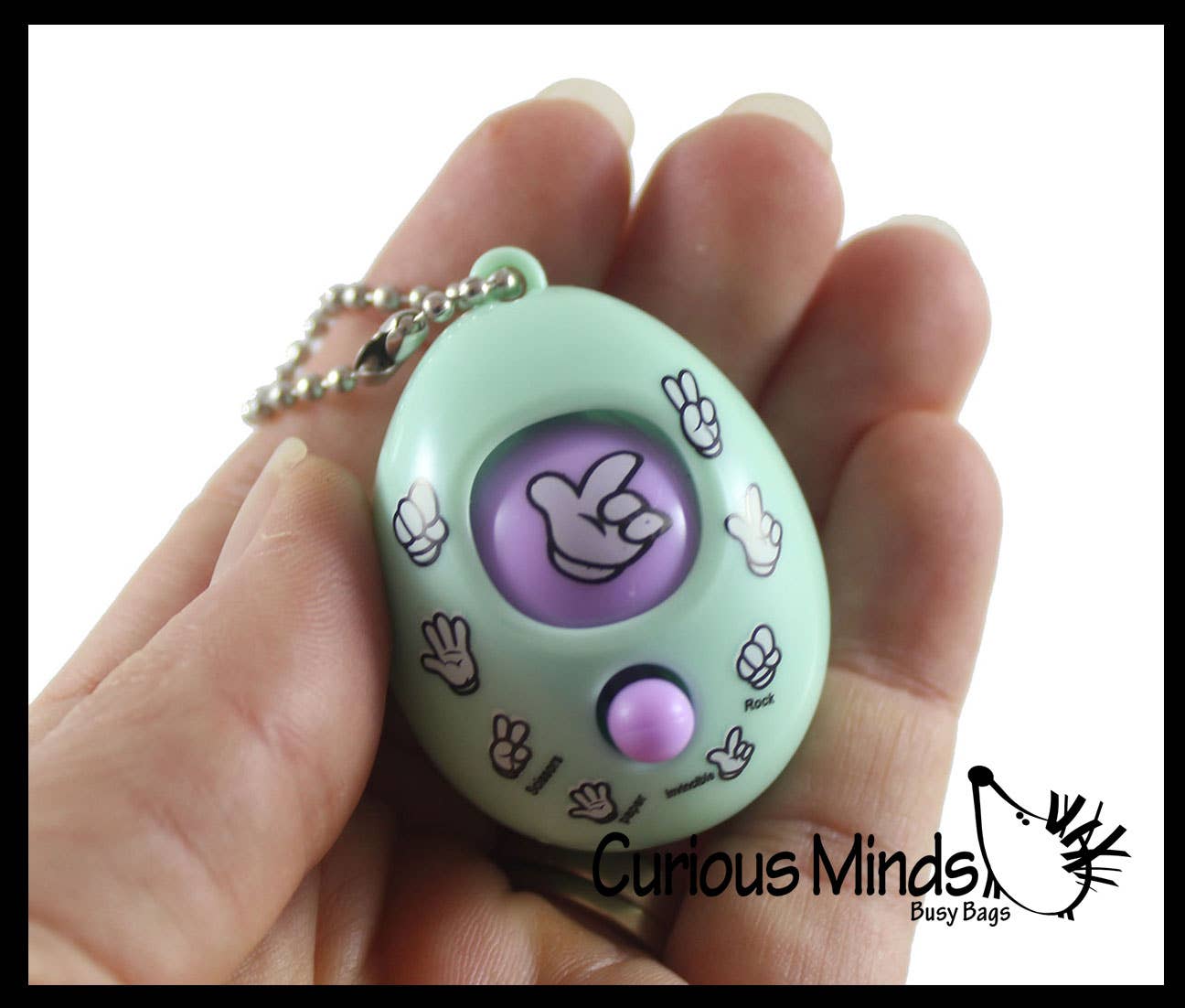 Curious Minds Toys - Wholesale Fidget Toy - Kids - 1 Rock, Paper, Scissors, Shoot Fidget Toy with Keyring - Min