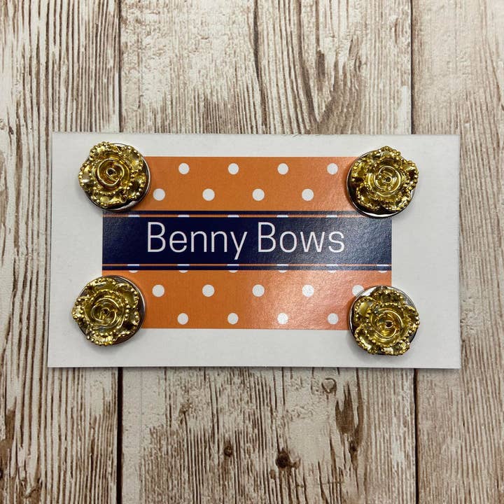 Horse Show Magnetic Rose Cijferspeldjes - Goud voor wholesale door Benny Bows