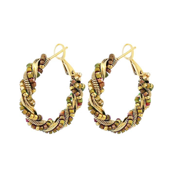 AMORINO SRL - Wholesale Hoop Earrings - Circle Earring With Crystal - YNK2392E5654