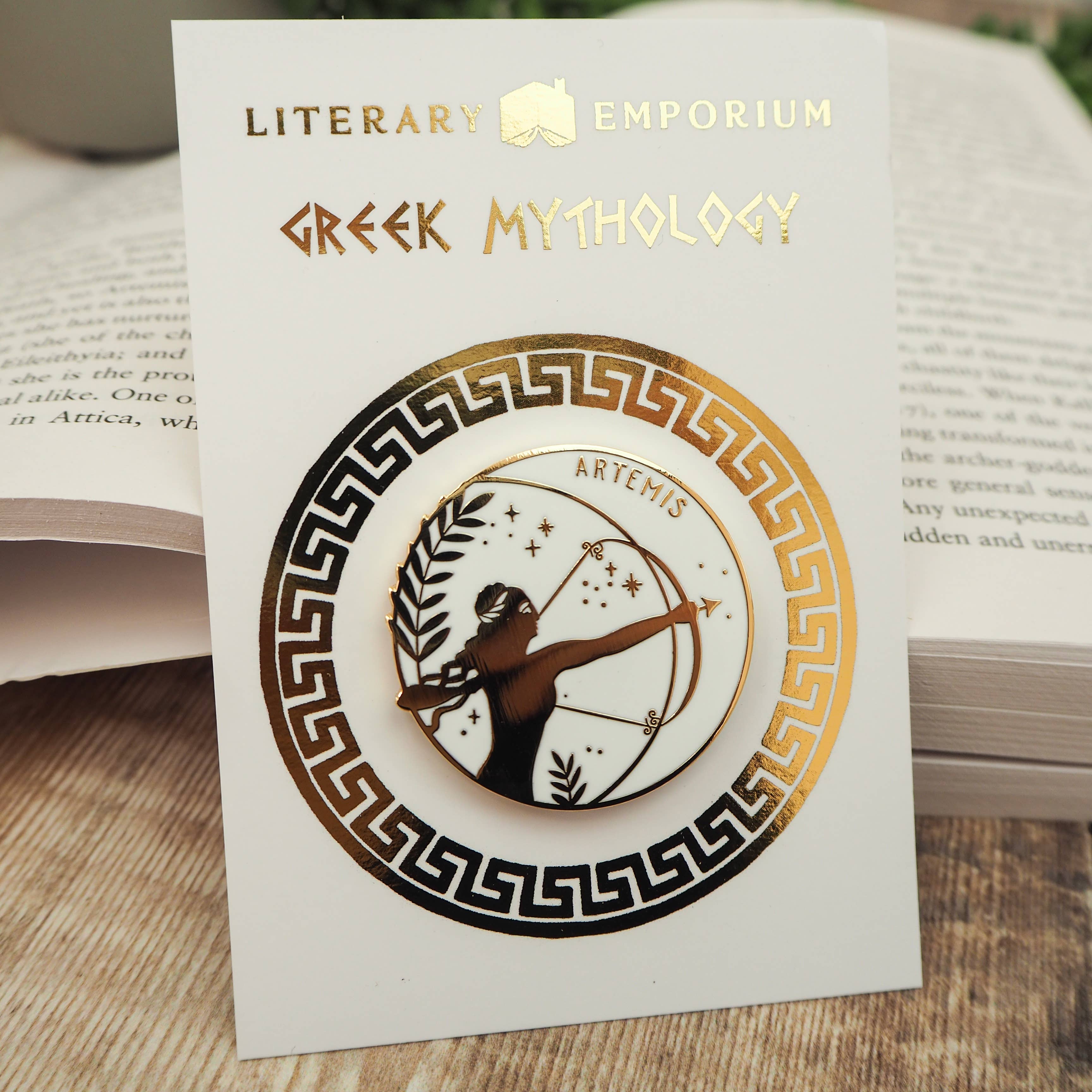 LiteraryEmporium - Wholesale Lapel Pin/Button - Artemis Enamel Pin Badge - Greek Mythology Collection1