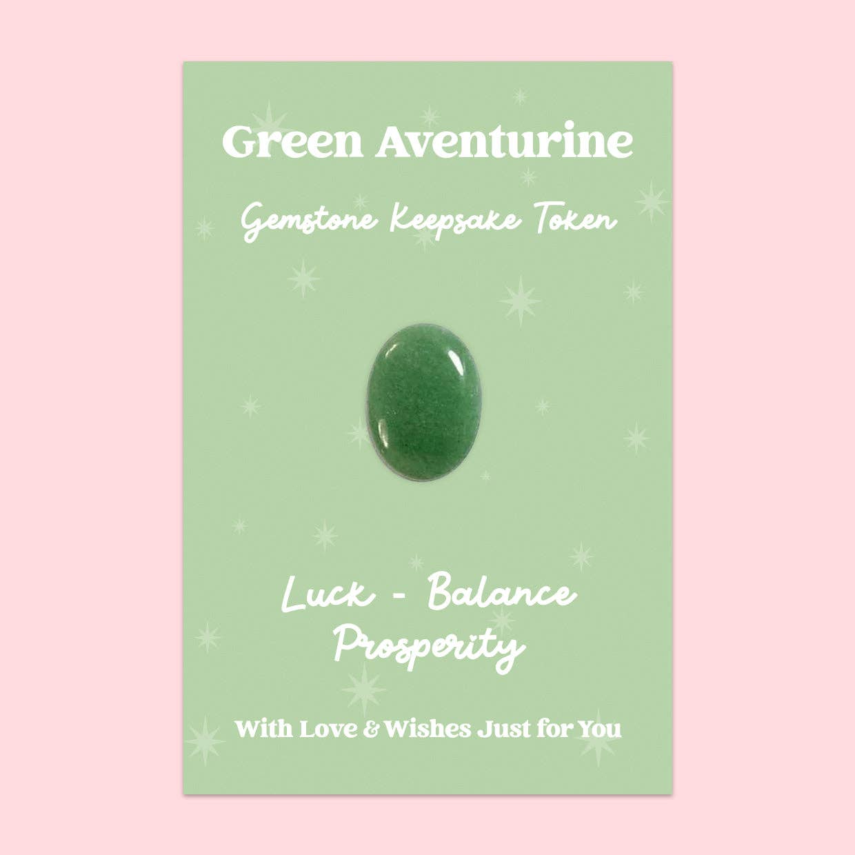 WishStrings - Wholesale Keepsake Coin/Token - Green Aventurine Gemstone Keepsake Token | GS0510