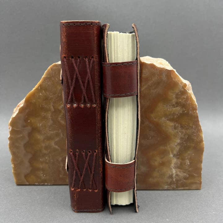 Crystal River Gems LLC - Wholesale Bookend - Honey Calcite Polished Face Bookend Pair Gemstone Home Decor Wholesale Crystal Supply