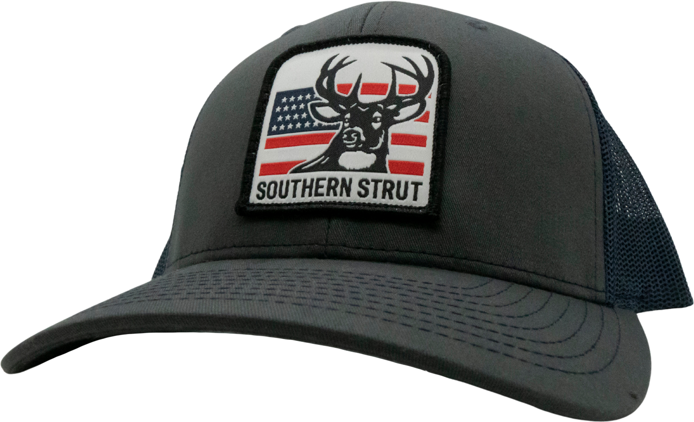 Southern Strut - Vente Casquette de camionneur – unisexe - Patch Trucker Tissé Cerf Américain - Casquette Sélectionnée à la Main à 10 $ !3