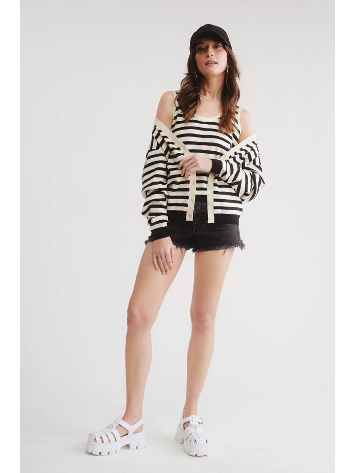 FLAT WHITE - Wholesale Cardigan - Women's - Ramona Sweater Cardigan