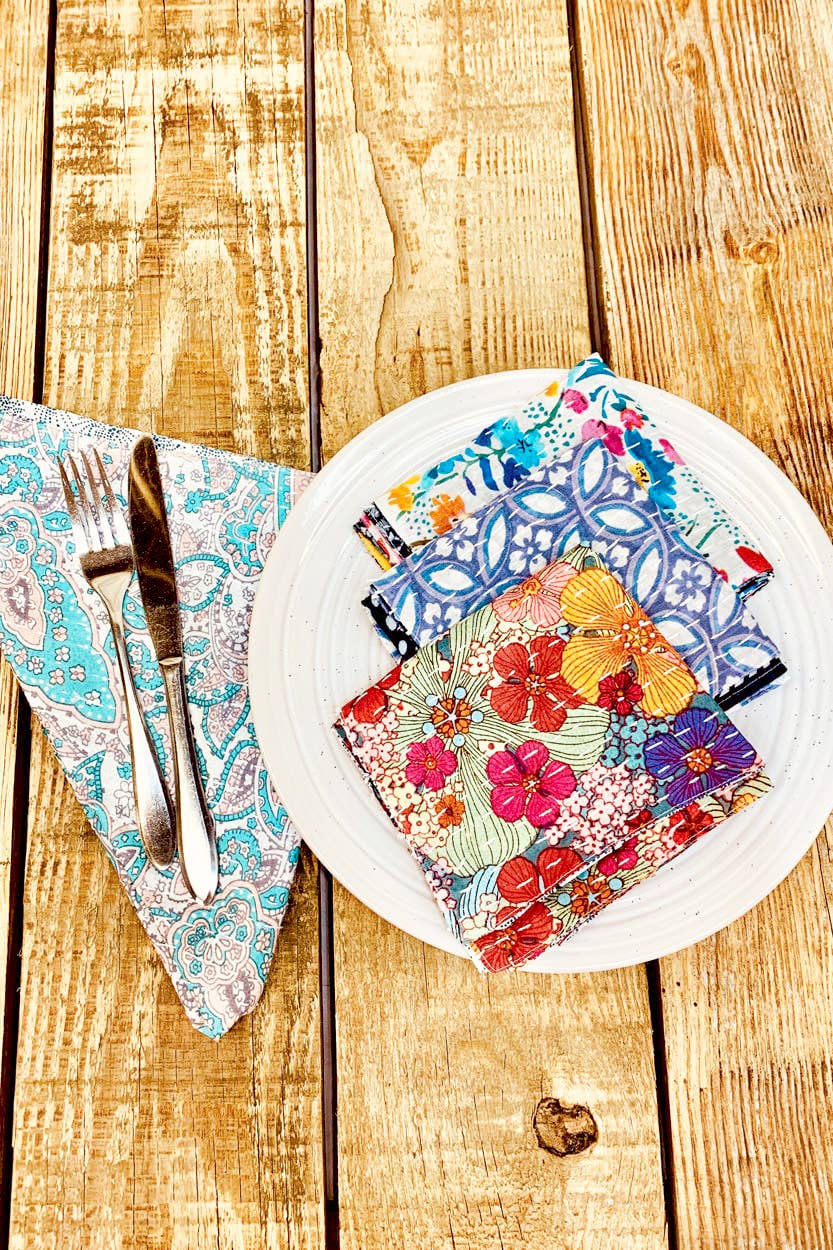 Sevya Handmade – wholesale Dinner & cloth napkin – Kantha Napkins, Set of 45