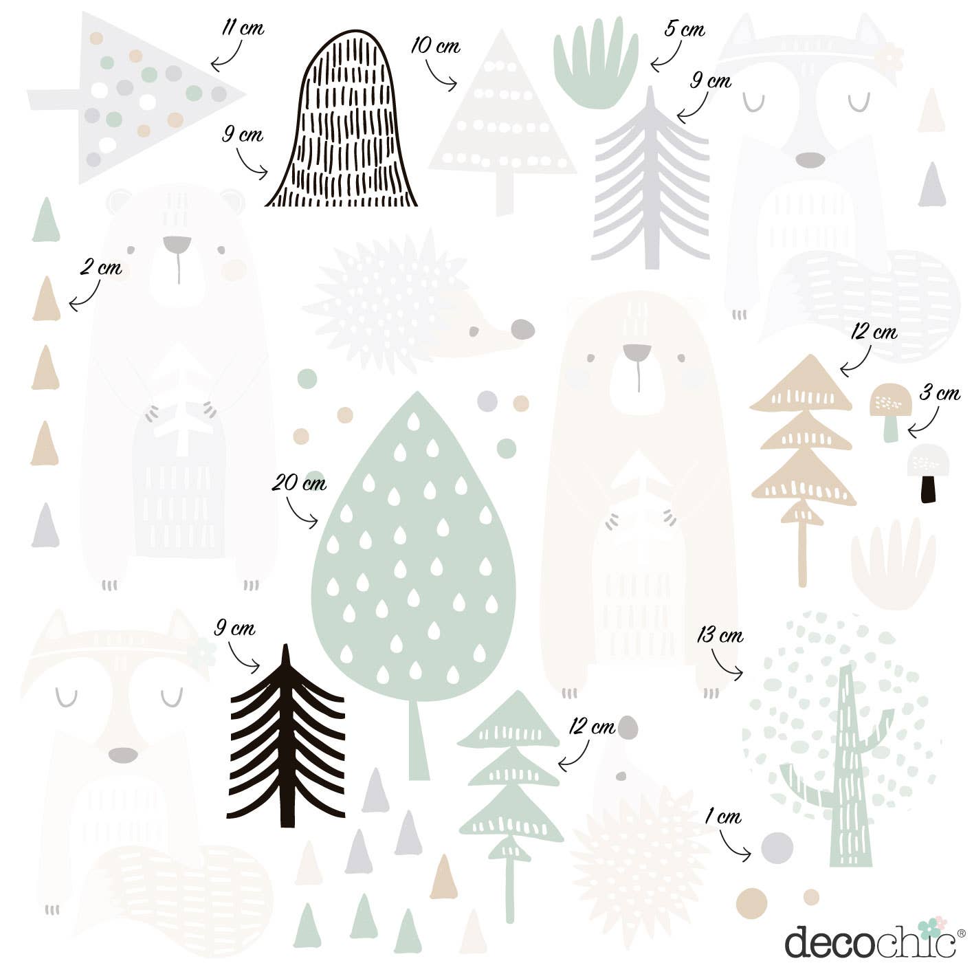 Decochic - Wholesale Wall Decal/Stickers - Forest Animals Wall Stickers4