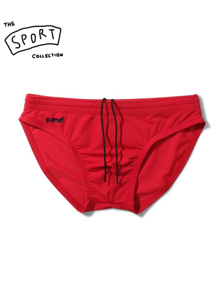 POND3 Sport Swim Brief '24 Red Dive for wholesale by Pond