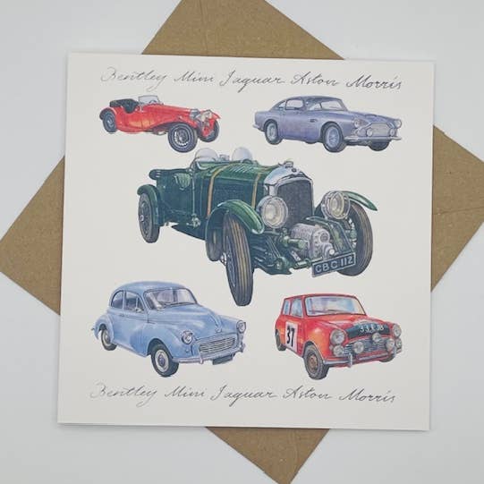 Biglietto di Auguri Auto d'Epoca Richard Partis per la vendita all'ingrosso da parte di Hooli Mooli