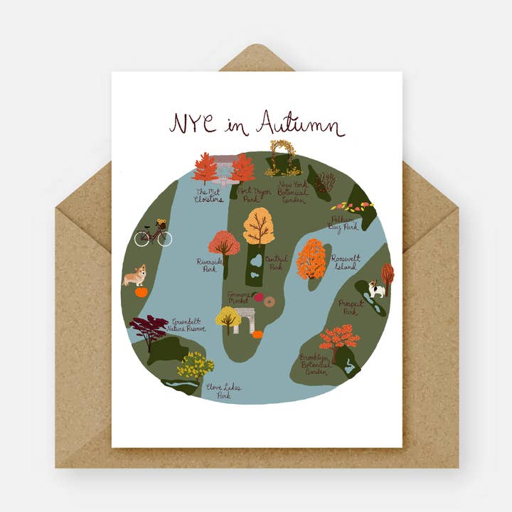 NYC i efterårskort for engroshandel hos London Block by Block