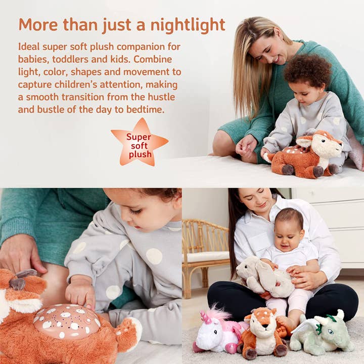 PJM Distributions - Wholesale Night Light - Kids & Baby - Cloud B | Twilight Buddies - Fawn|Projector Nightlight Toy