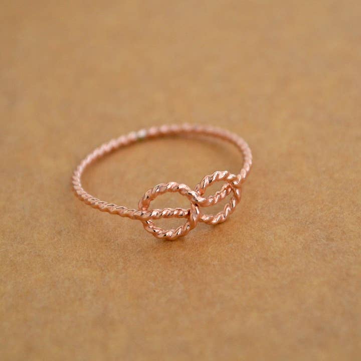 Foamy Wader – wholesale Band/Stackad Ring – Sailor Knot Ring - handgjorda nautiska rep kärlek knut ring
