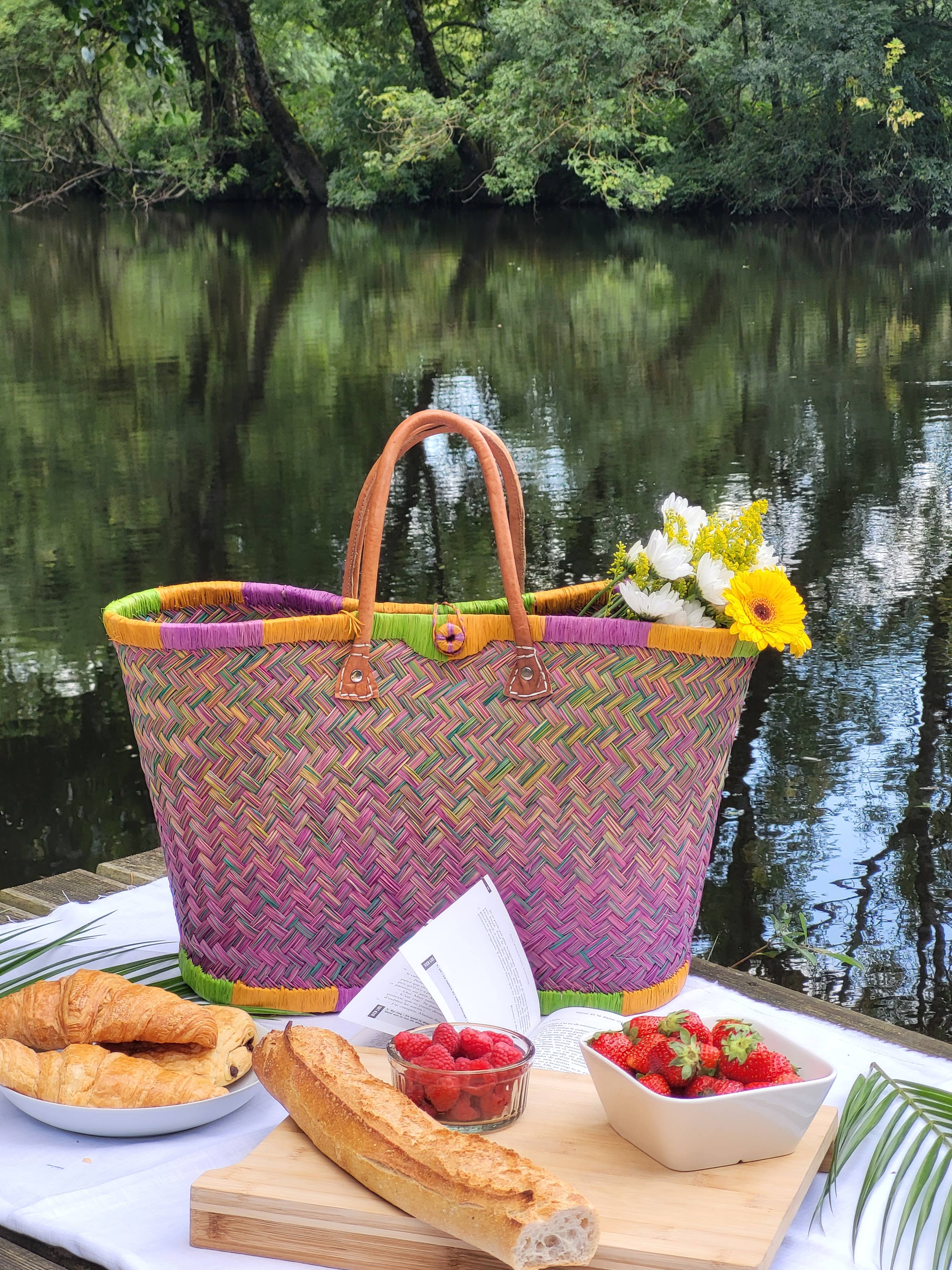Nature et Fibre - Wholesale Grocery/Shopping Bag - Large basket, woven straw tote, large shopping bag9