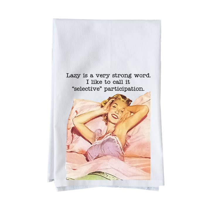 Lazy Very Strong Word keukenhanddoek voor wholesale door Knollwood Lane