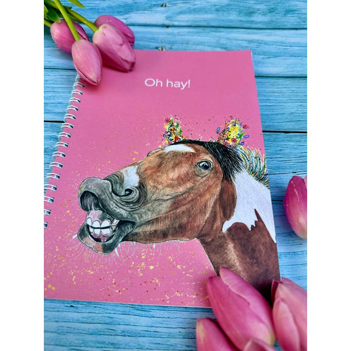Jen Winnett Eco Artist - Wholesale Notebook - Horse Funny Lined Eco Friendly A5 Notebook UK Made Notepad 3