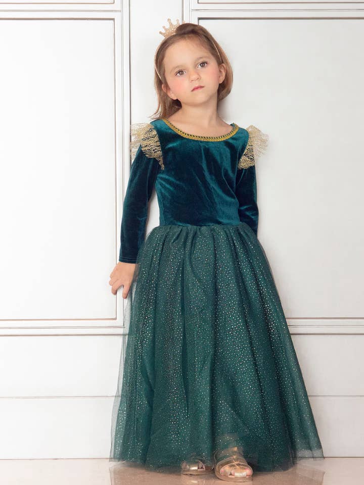 The Brave Princess teal costume dress for wholesale by Joy Costumes by Teresita Orillac