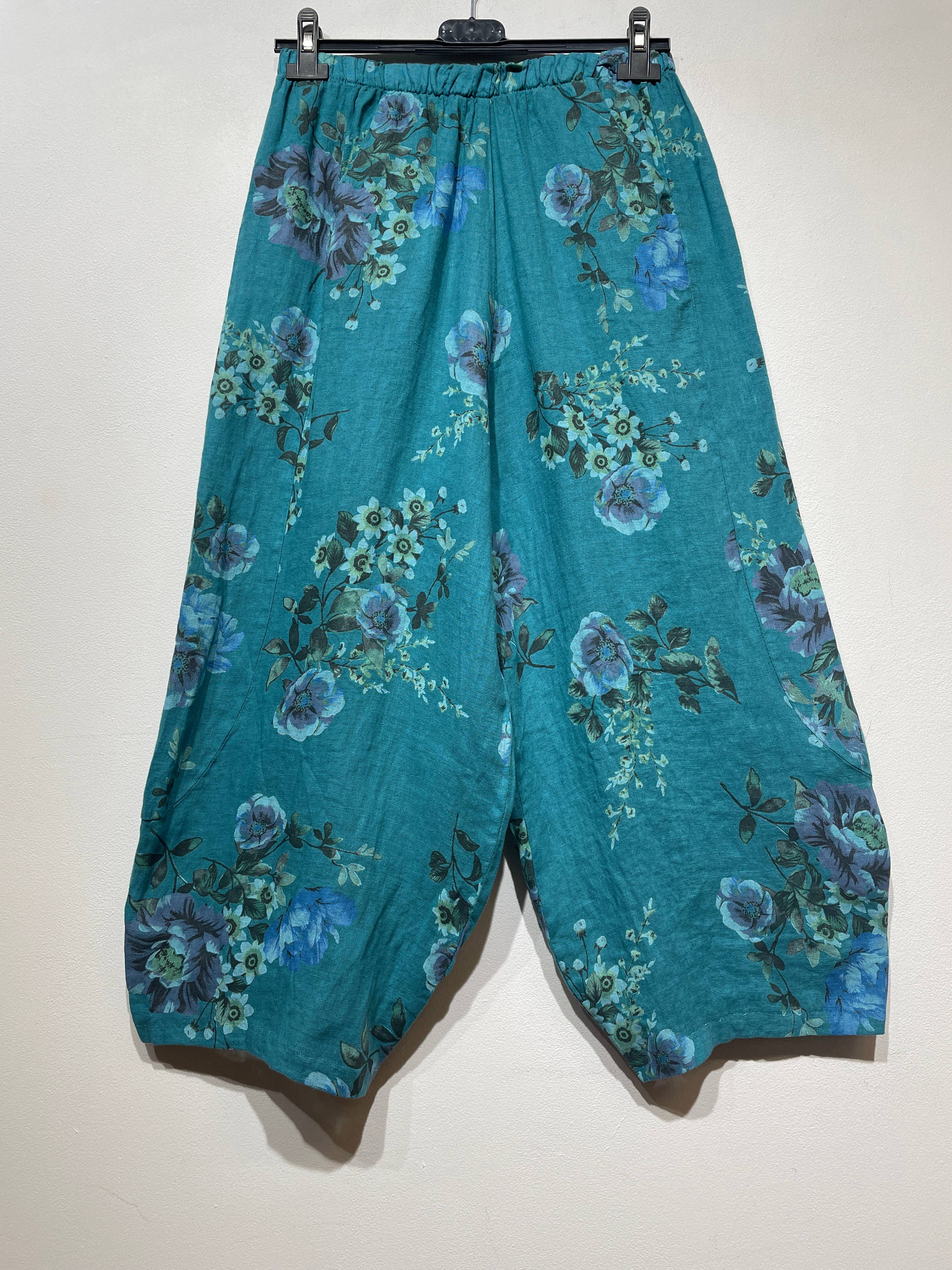 LINEN & COTTON HOUSE - Wholesale Broek - Dames - 75096 linnen broek met zakken en nieuwe print14