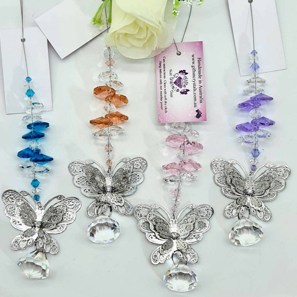 Gifts N Crystals – wholesale Suncatcher – Butterfly Suncatchers- filigree BFSC-F10
