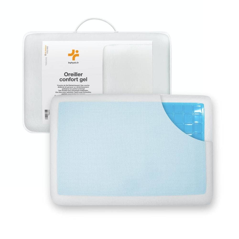Inphysio - Wholesale Bedding Pillow - Oreiller avec gel rafraîchissant à Mémoire de Forme  | CONFORT GEL6