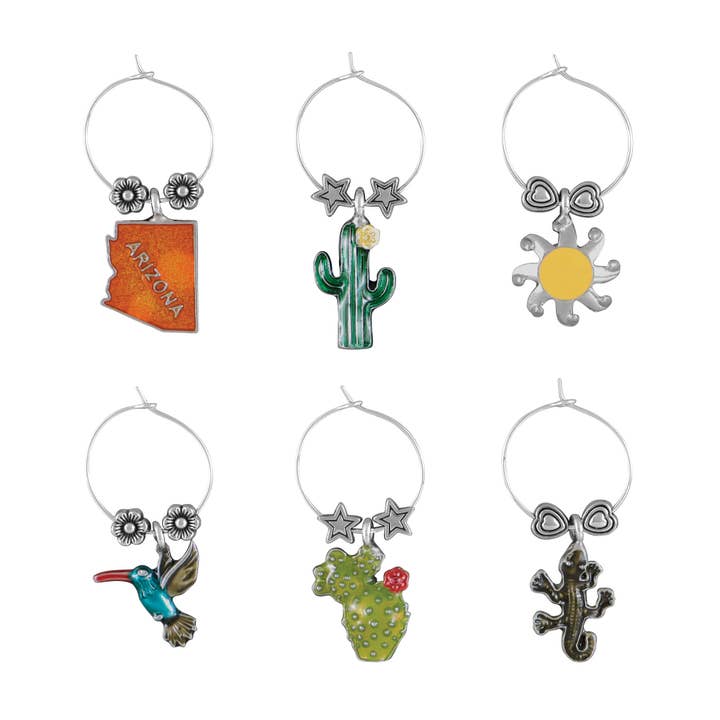 Supreme Housewares - Wholesale Wine Charm - 6-Piece Arizona Wine Charms