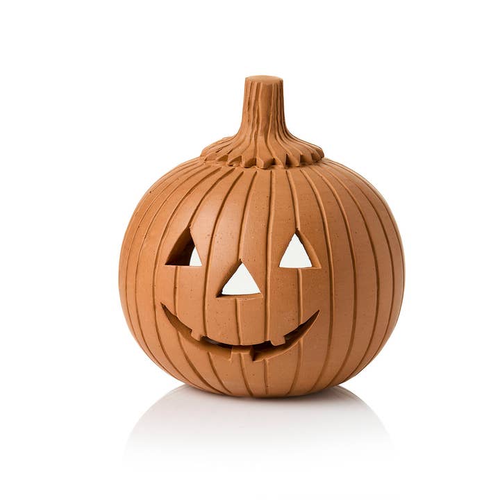SERRV International - Wholesale Decorative Tabletop Object - Terracotta Jack-o'-Lantern