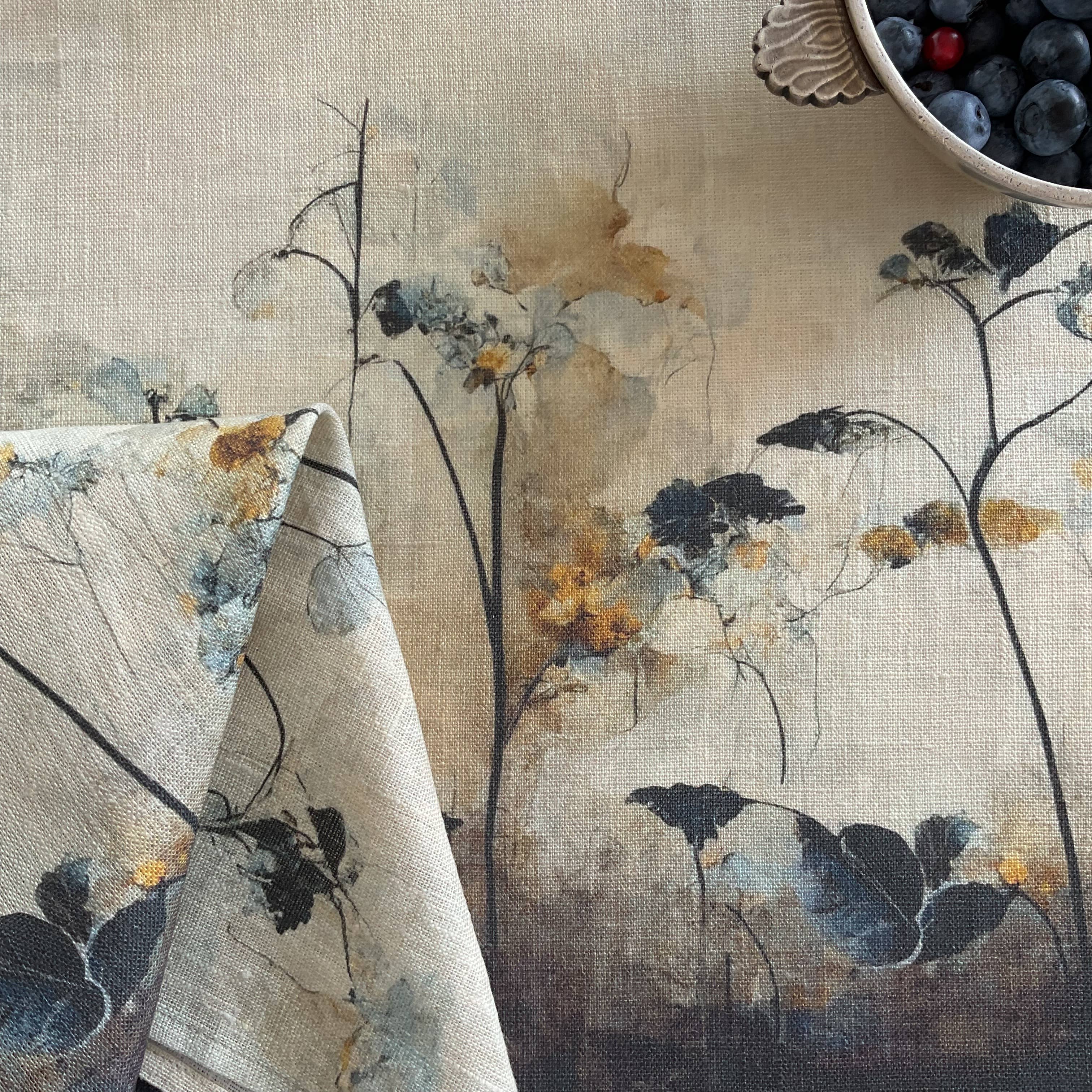 Suisse Maison de Lin - Wholesale Tea Towel - Japanese Calligraphy Blossom Kitchen/Tea Towel 3