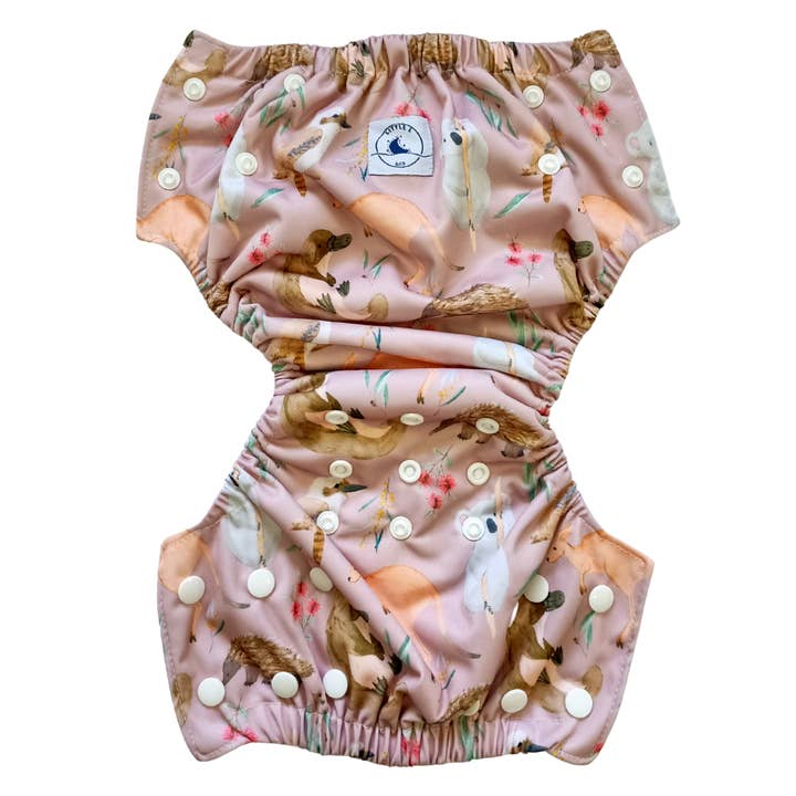 Little E & Co - Wholesale Swim nappy – Baby - REUSABLE SWIM NAPPY & MINI WET BAG COMBO ~ AUS ANIMALS6