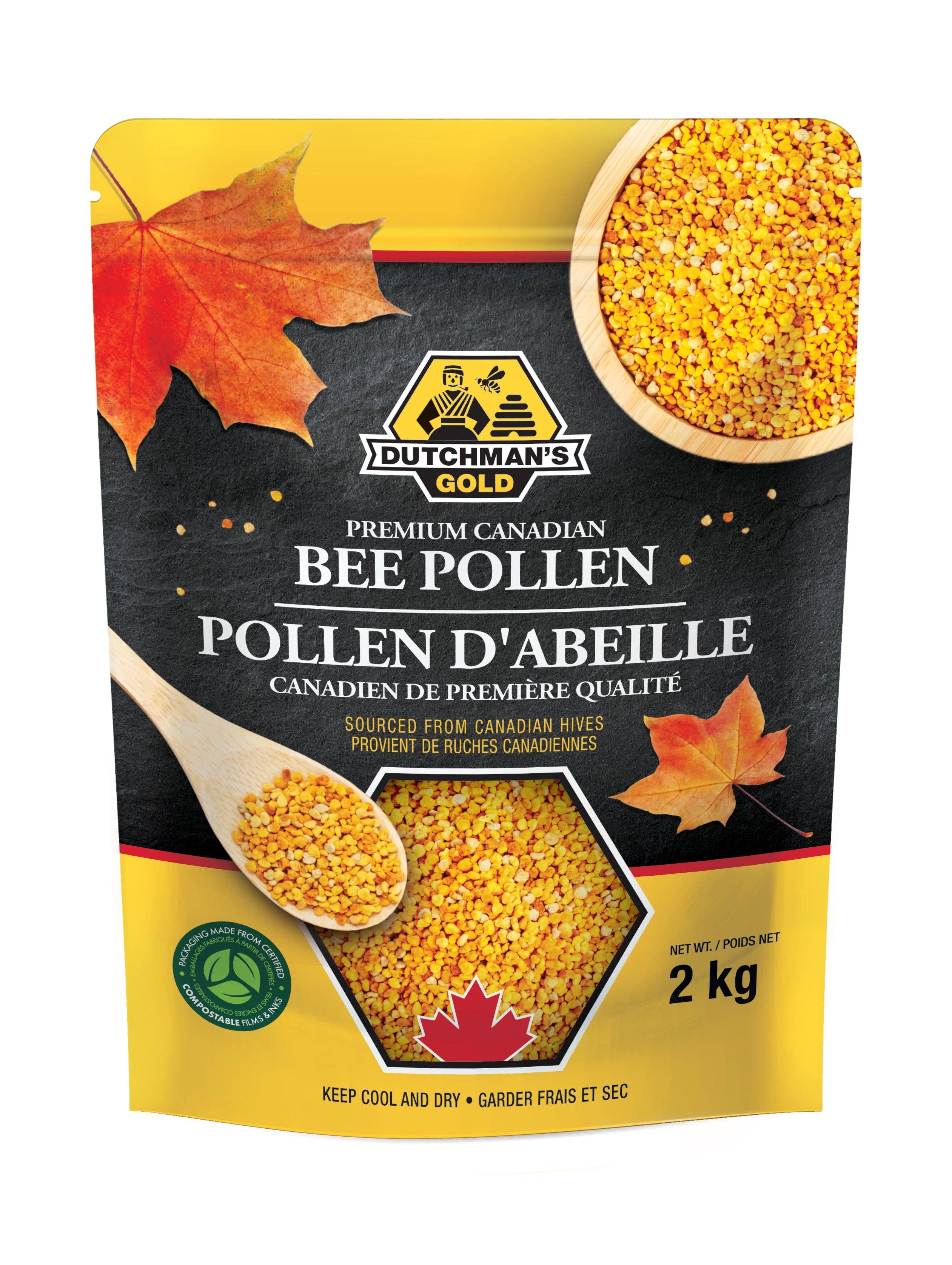 Dutchman's Gold - Wholesale Honey - Premium Bee Pollen - Canadian Resealable Stand-up Pouch1