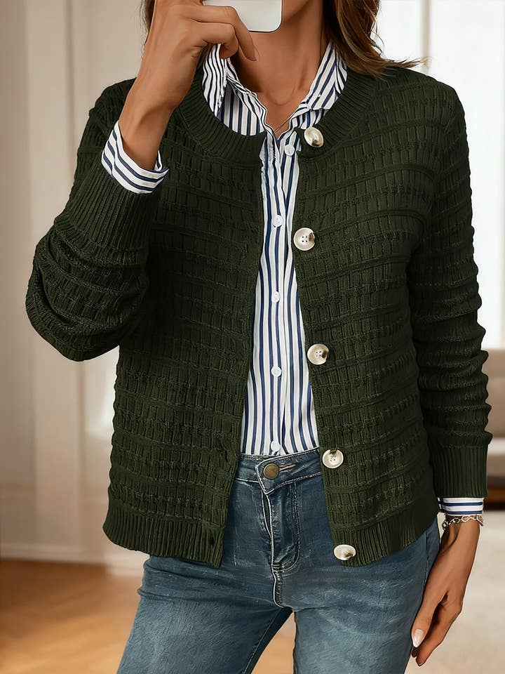 Solid-color commuter knitted casual Cardigan and other Purchase Wholesale button up sweater. Free Returns & Net 60 Terms on Faire trending on Faire.