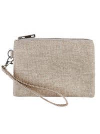 Pochette zippée tissée beige - Paquet de 6 pour la vente par Apparel Candy
