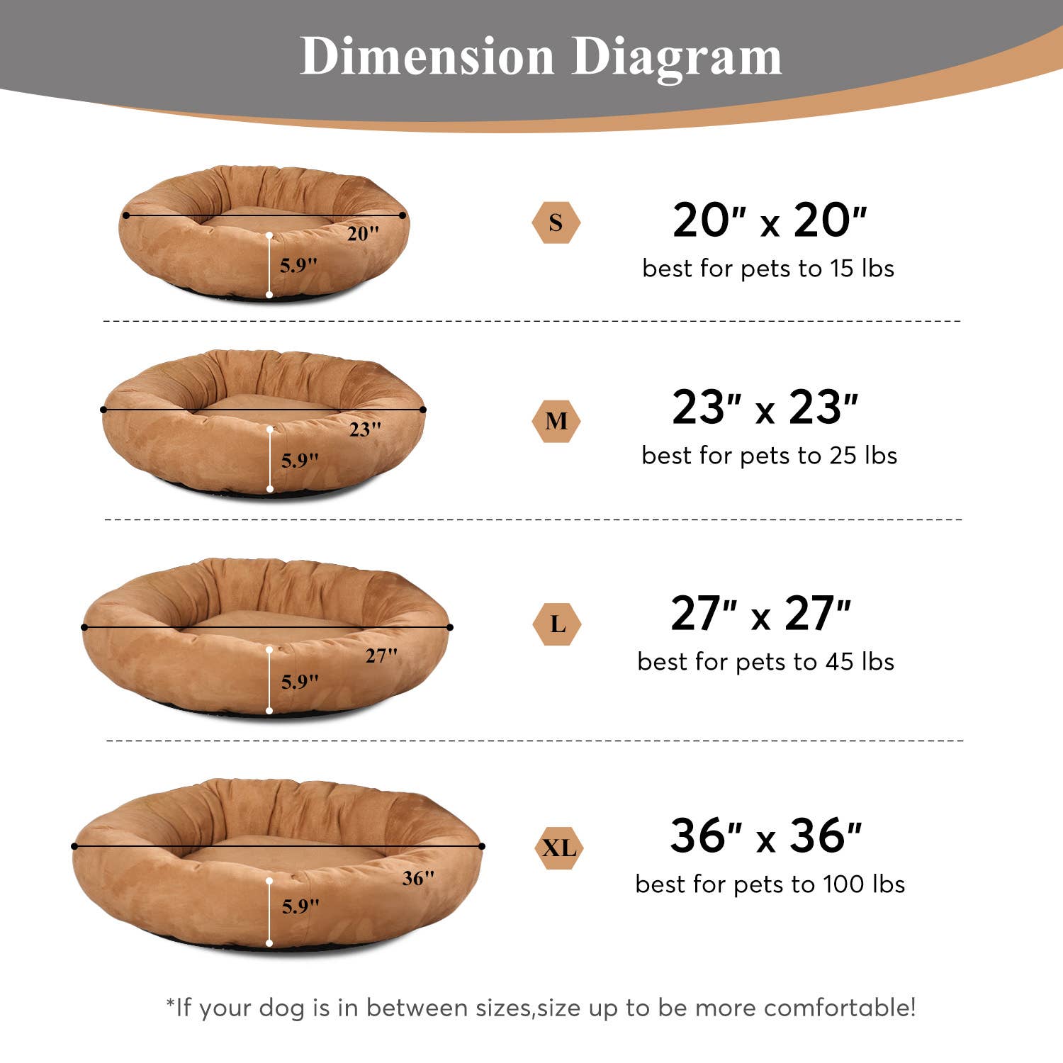 Kasentex - Wholesale Pet Bed - Dog - Dog Bed Round Soft Cushion Donut Shape4