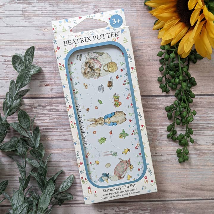 Robert Frederick Ltd - Wholesale Stationery/Notecard Set - Beatrix Potter Children’s Stationery Tin Set - First School Stationery Set For Ages 3 and Upward1