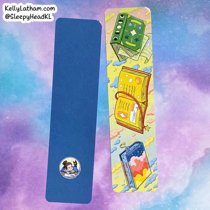 Clouds Books Sky Bookmark, schattig, boekwinkel, cadeau, Lofi Magic voor wholesale door Kelly Latham Art