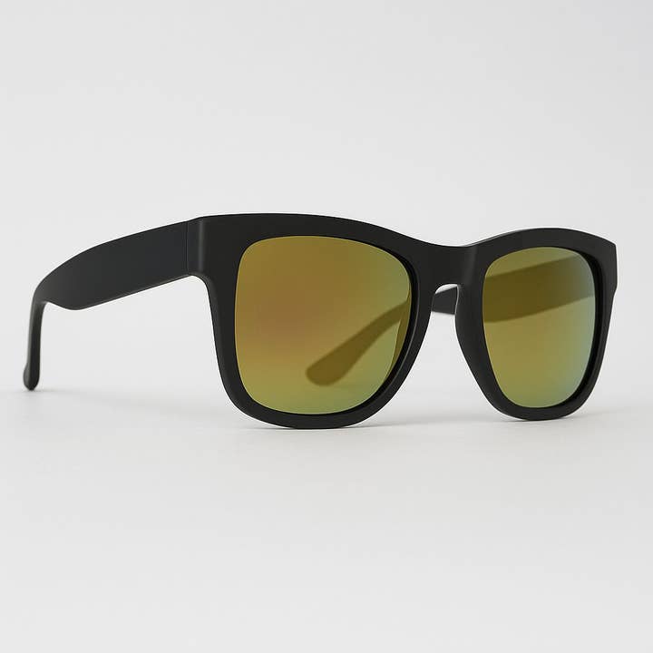 NHP International - Wholesale Sunglasses - Unisex - Black Distressed sunglasses with mirror lenses 2202-011