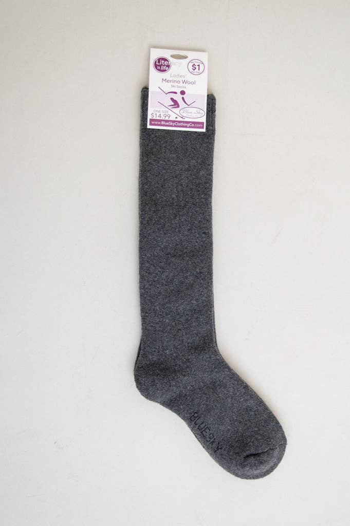 Blue Sky Clothing Co LLC – wholesale Socks – Women's – Ladies Merino Wool Boot/Ski Socks for Literacy1