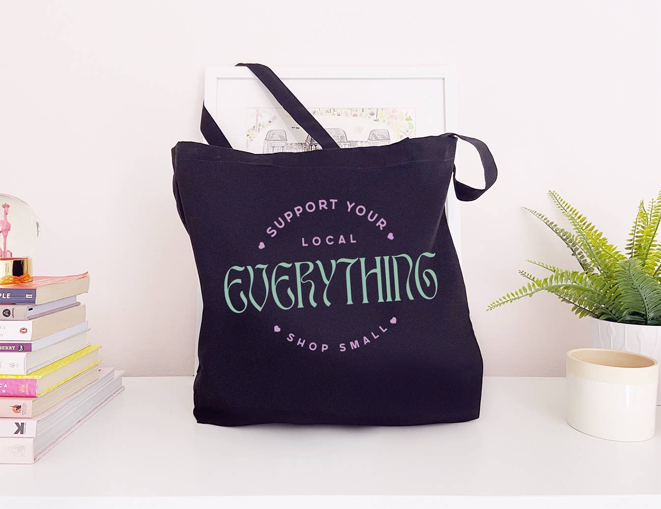 Kelham Print – wholesale Tote bag – Women's – Support Your Local Everything - Large Canvas Tote Bag1