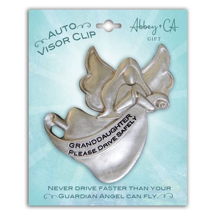 Abbey & CA Gift - Wholesale Car Decorative Charm - Women's - Granddaughter Angel Visor Clip