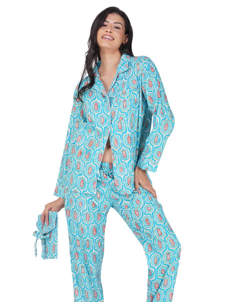 Scarlet Skies: 3-delige pyjamaset voor wholesale door Purple Mohar