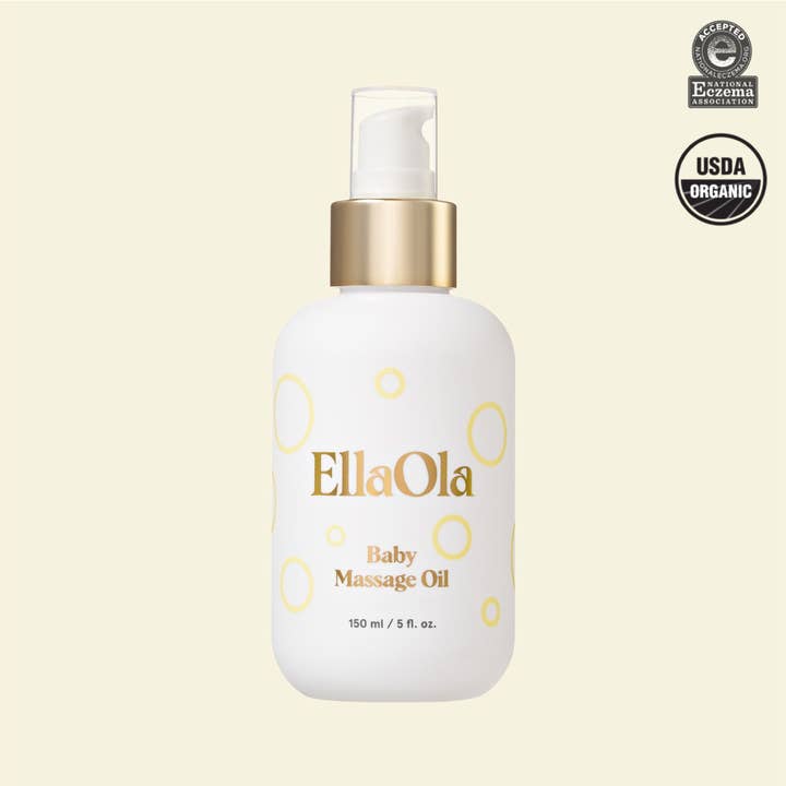 EllaOla 100% USDA Organic Baby Massage Oil for wholesale by EllaOla