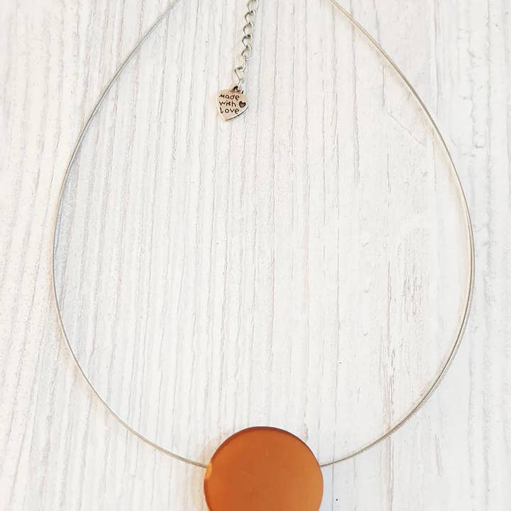 Colar curto de capiz / pendente aprox. 30mm / BG-0776 por atacado de Gloria-Maris