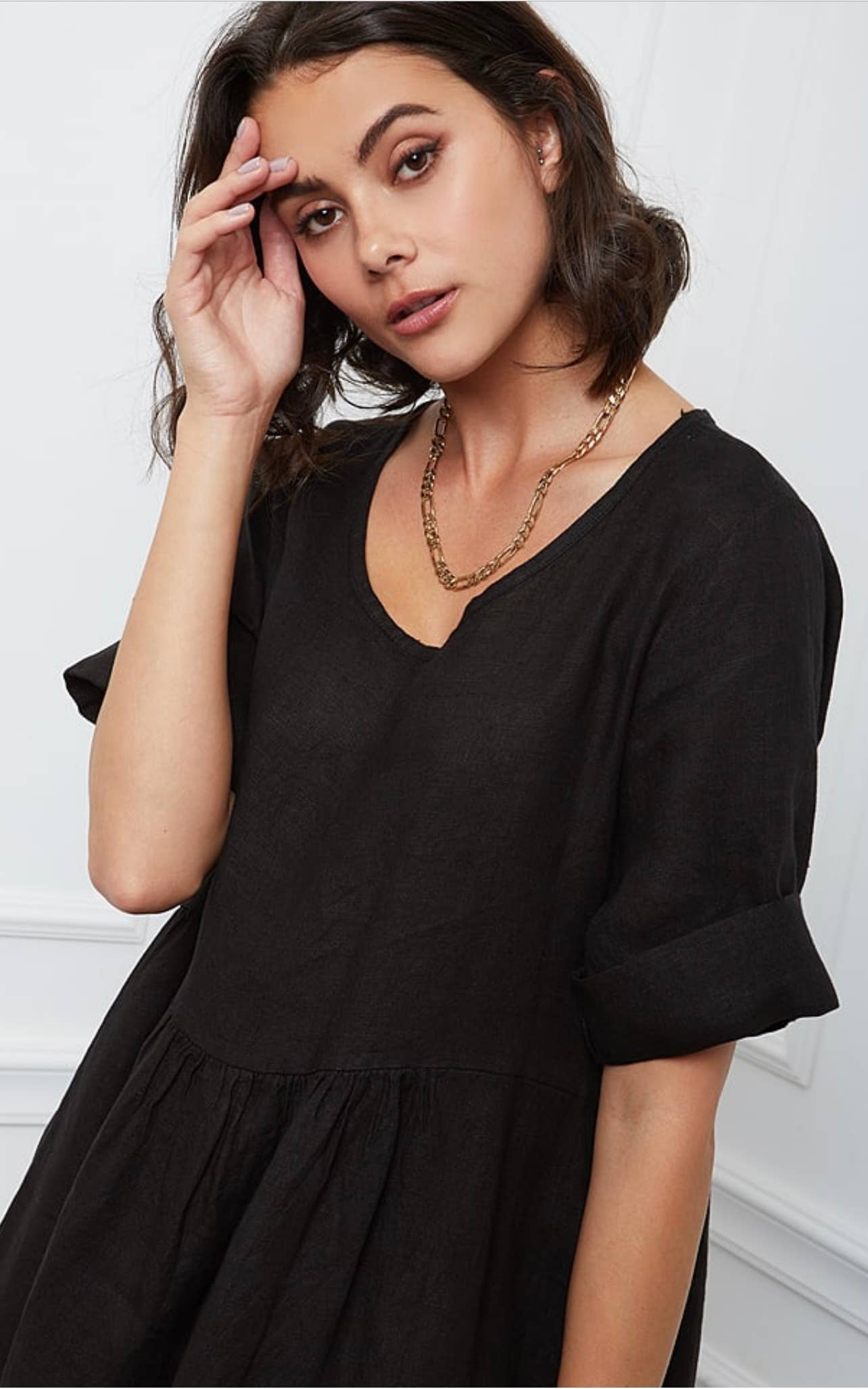 LÉA & LUC - Wholesale Dress - Women's - Long dress in 100% linen REF.714853