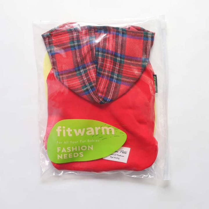 Fitwarm - Wholesale Pet Hoodie - Dog - Tartan Plaid Hoodie6