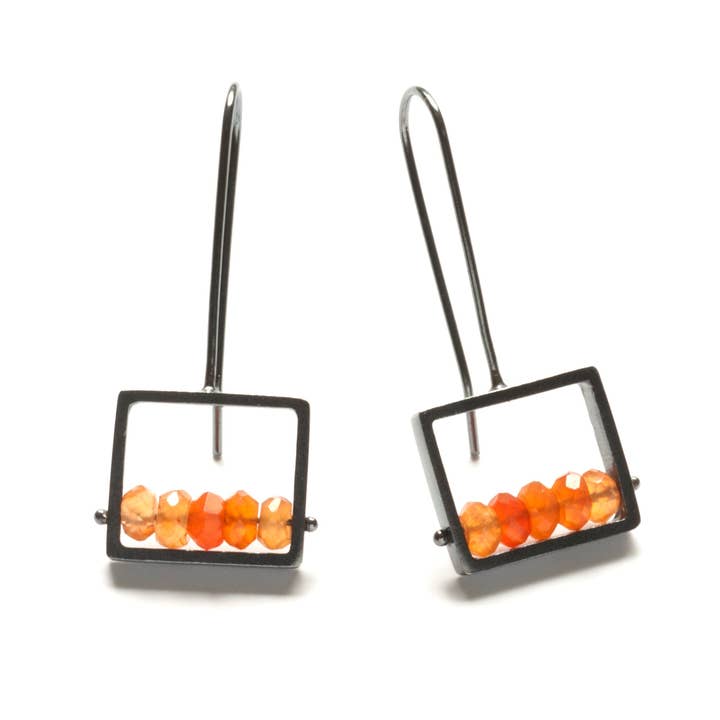 CSJ04LE - Boucles d'oreilles à cadre, fil français pour la vente par ASHKA DYMEL Studio