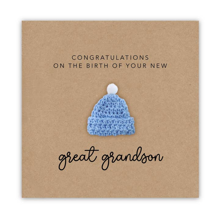 Congratulations Card For Birth On Your Great Grandson for wholesale by Fifi's Handcrafted