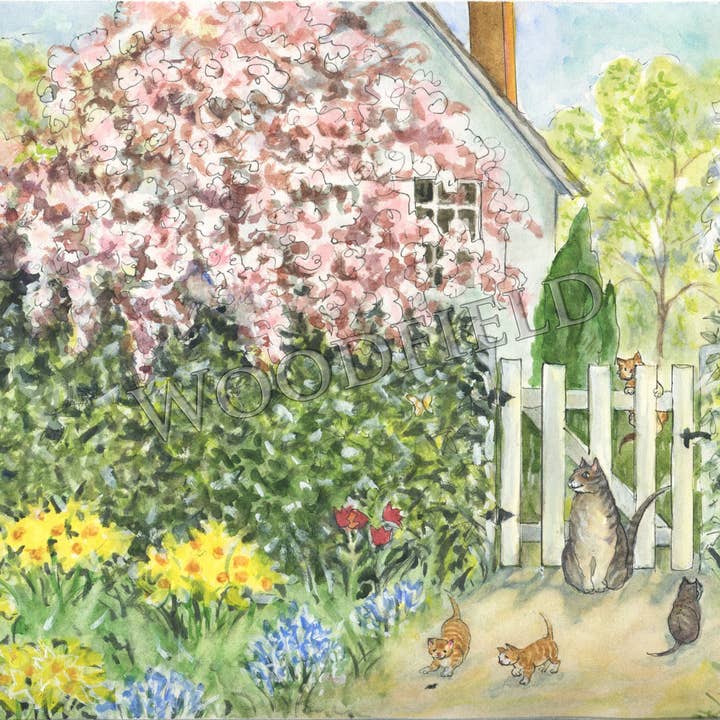 #22 - Cottage Garden Notecard for wholesale by Woodfield Press